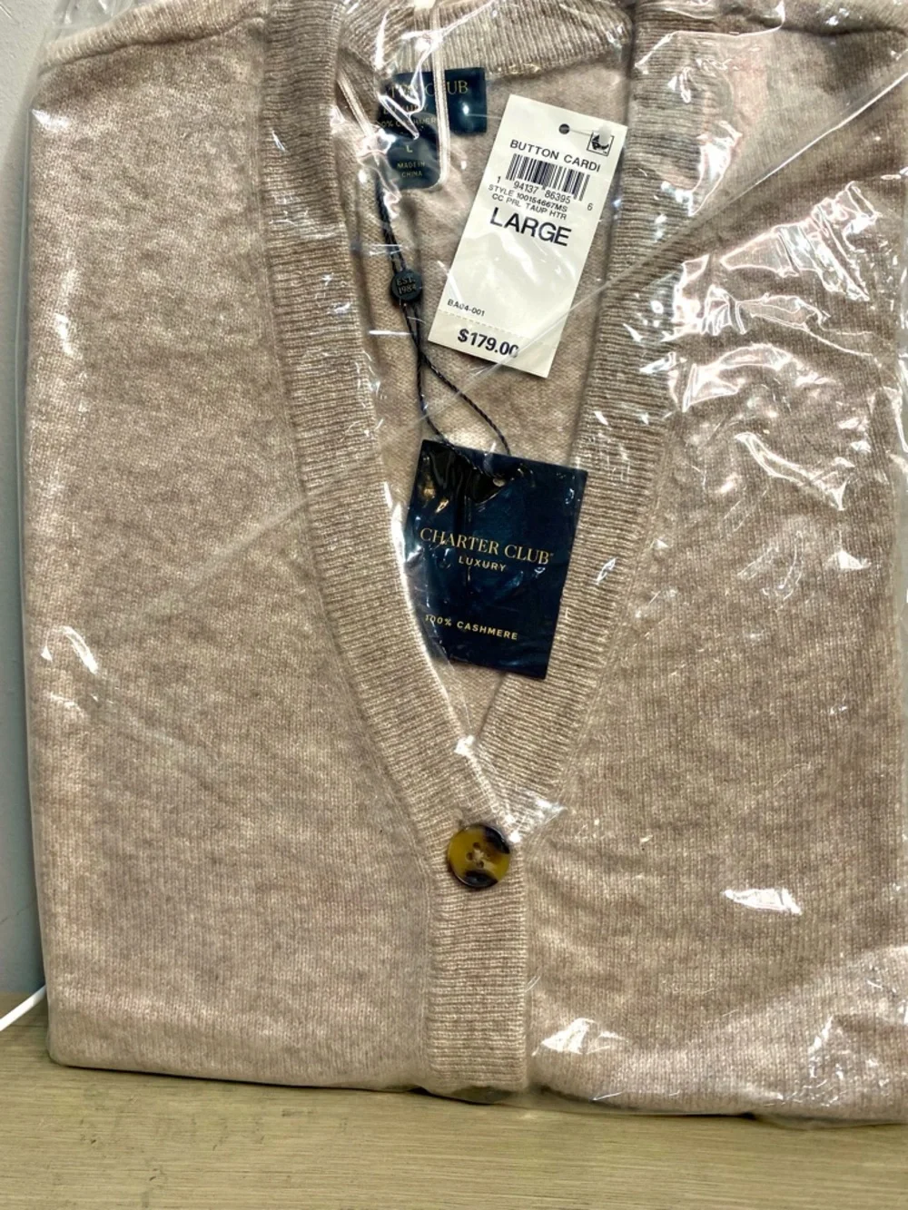 NWT Charter Club Luxury 100% Cashmere Cardi - Picture 2 of 4